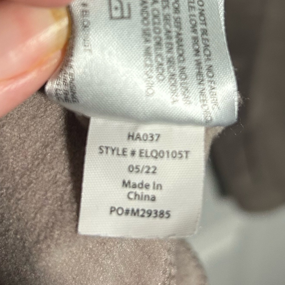 Eddie Bauer Women’s Large Quest Flex 1/4-zip Pullover Taupe Thumbholes Cozy - Picture 12 of 16